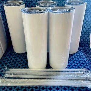 20 oz stainless steel tumbler sublimation blanks 5 total